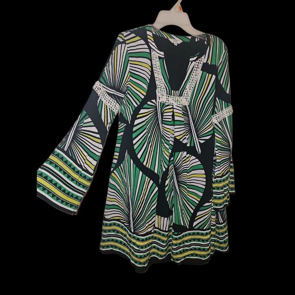 Crown & Ivy Lined Midi Summer Dress Black Green Size XS summer style preppy - Picture 2 of 4